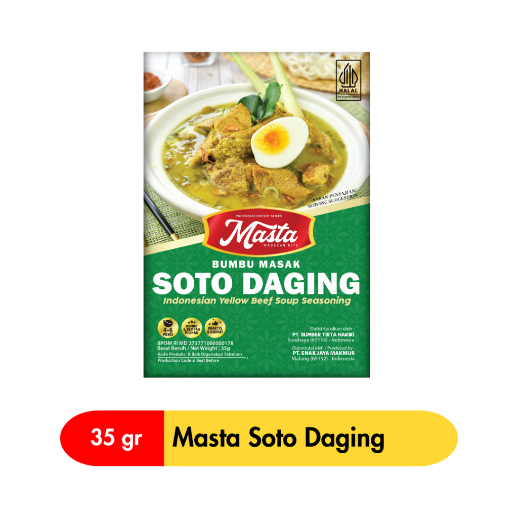 

Masta Bumbu Masak Soto Daging 35 gr