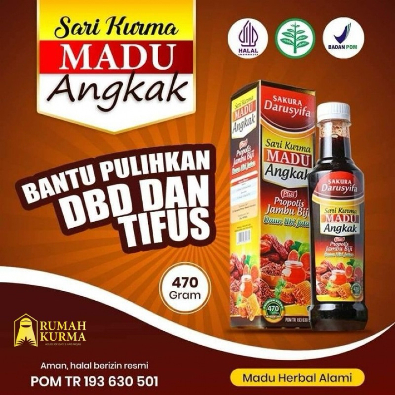 

sari kurma angkak darusyifa original menaikkan trombosit