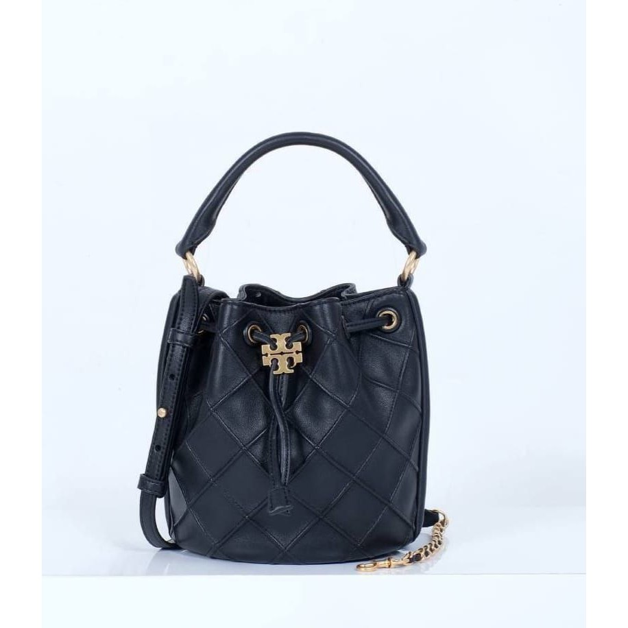 Tas Wanita TB Tor Burc Fleming Soft Bucket Bag Crossbody Black Original