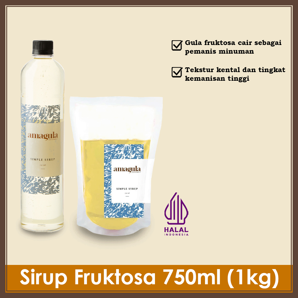 

SIMPLE SYRUP – SIRUP FRUKTOSA AMAGULA 750ML (1000G) – GULA CAIR FRUCTOSE UNTUK CAFÉ DAN RESTORAN