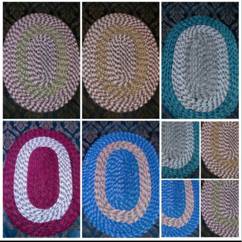 kesed kaki oval tebal/kesed lantai oval uk40*60cm-+