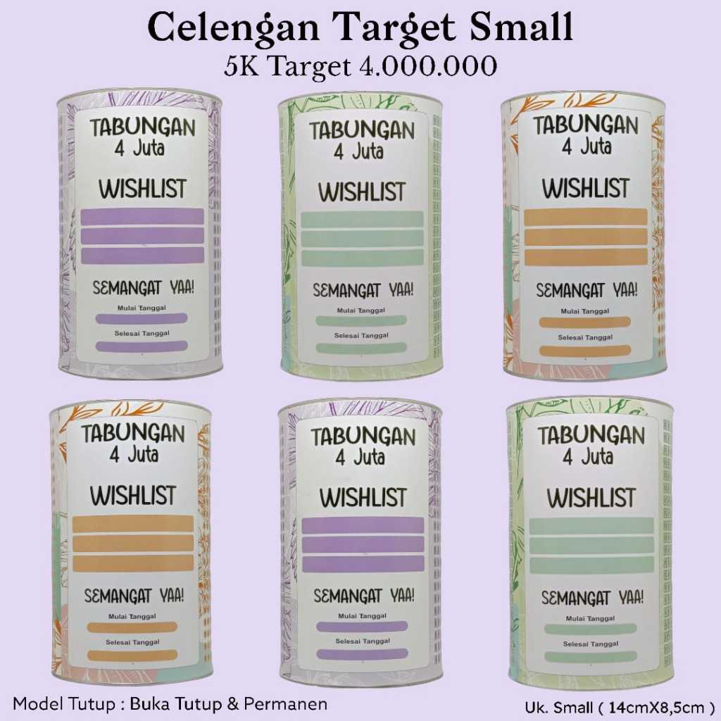 Celengan Target Viral Tabungan Target Souvenir Celengan 5Ribu Target 4Juta { BISA COD } ukuran SMALL