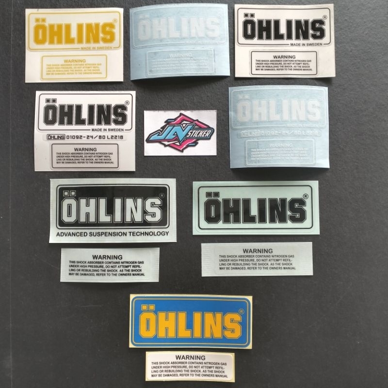 sticker OHLINS sticker SHOCK OHLINS