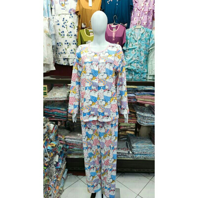 BKH XXL(2L) Kancing Full Kaos St.Piyama Celana Panjang-Tangan Panjang