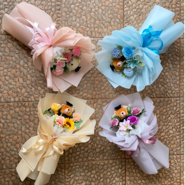 Buket boneka wisuda | Graduation Bouquet | buket bunga palsu | Bouquet Artificial Flower | ukuran be