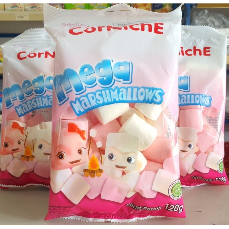 

Corniche Mega Marshmallow Pink & White 120Gr / Mashmallow Besar / Marshmallow Mix Besar