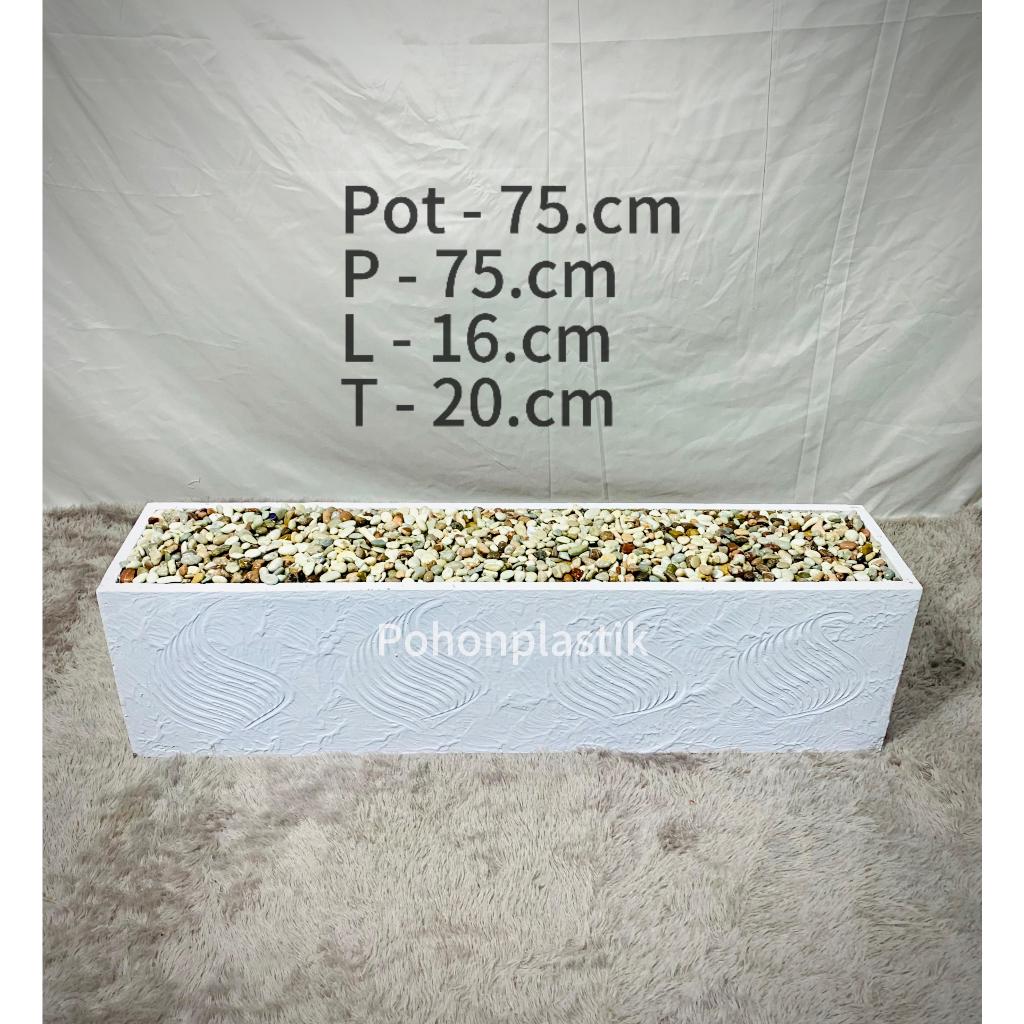 pot partisi persegi panjang 50cm 75cm 100cm 120cm / Vas Bunga / pot kayu / pot panjang / pot pems