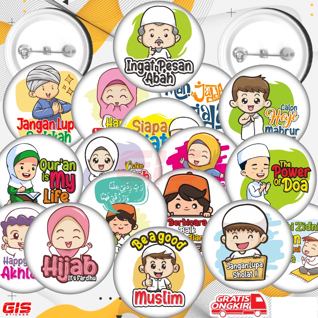 Pin Peniti Kartun Animasi Dakwah Pin Lucu Kartun Keren