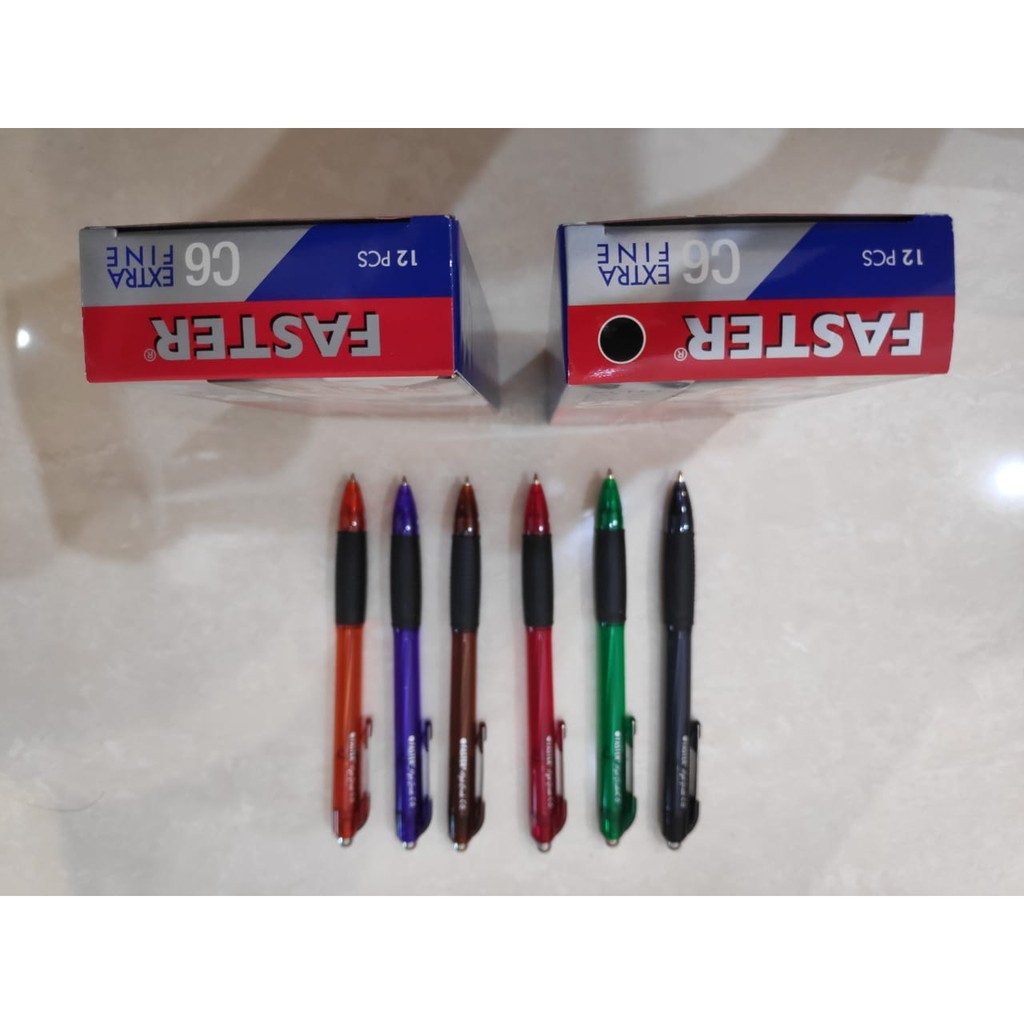 

FASTER Pulpen Cetek 0.7 mm Warna Hitam C6 (1 Pcs)
