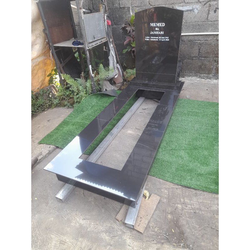FULL MAKAM BLACK SUPER GRANIT/BATU NISAN GRANIT+PACKING KAYU