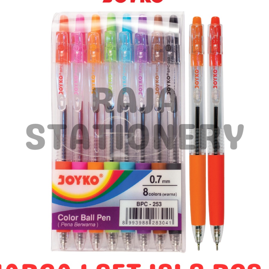 

SPESIAL BULAN INI Colour Ball Pen SET 8 COLOURS Pulpen Warna Cetek BPC253