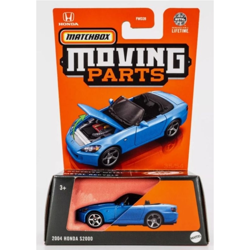 MATCHBOX MOVING PARTS HONDA 2004 S2000