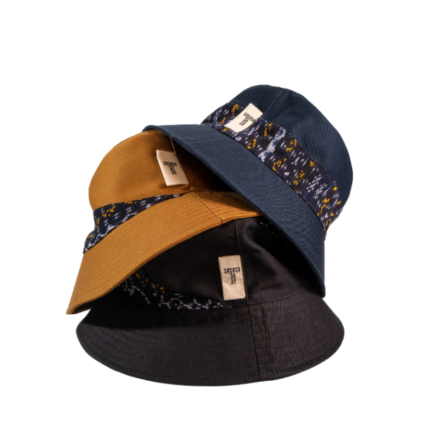 TENUNIN Bucket Hat Koanara | Topi ALL SIZE Bahan Tenun Ende Unisex 58 - 60 CM