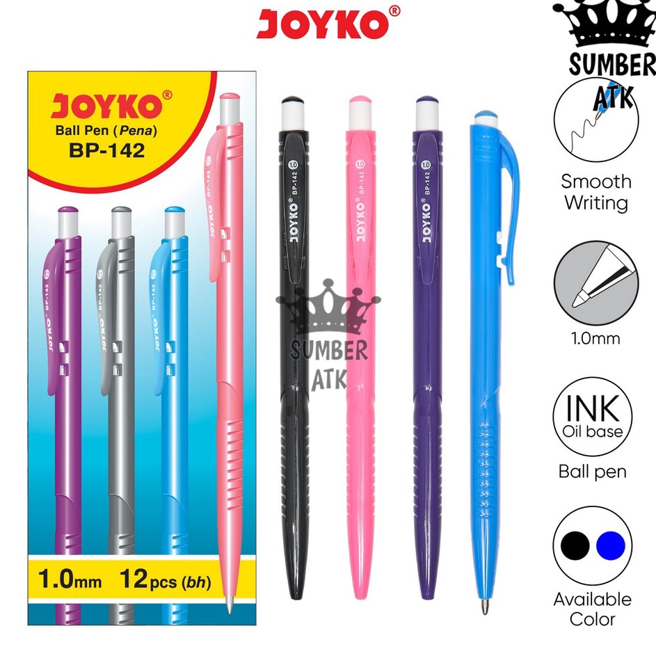 

CUCI GUDANG Ball Pen Pulpen Pena BP142 1 mm 1 Box 12 Pcs