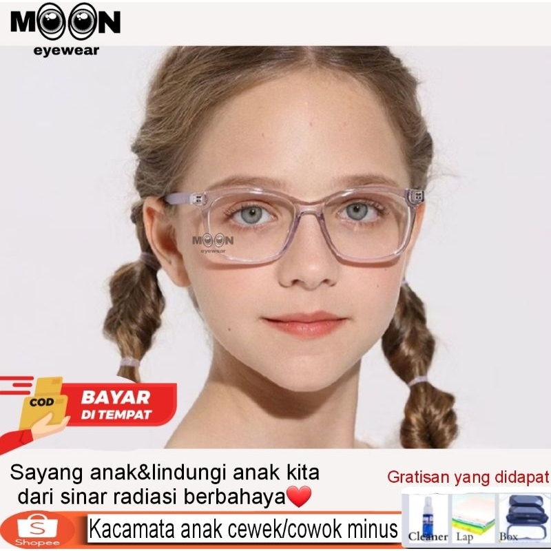 (COD) Frame Kacamata Anak kotak Cowok/Cewek 5362,Kacamata Minus/Cylinder Lensa Photocromic