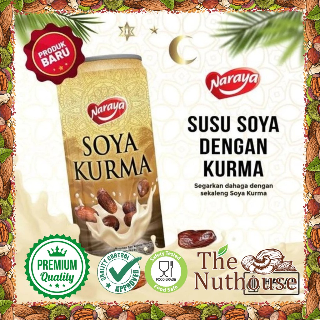 

Naraya Susu Soya dengan Kurma 300ml / Minuman Susu Sari Kedelai Kaleng [HALAL]