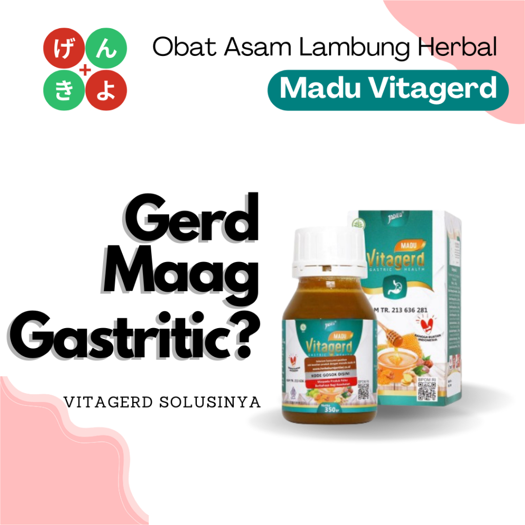 

MADU VITAGERD ORIGINAL - MADU HERBAL BANTU ATASI MAAG/GERD/ASAM LAMBUNG NAIK - MADU KESEHATAN