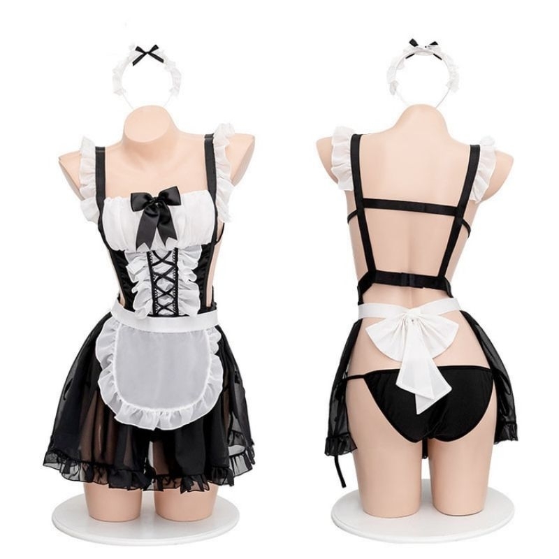 5XL 4XL 3XL Lingerie Maid Palayan Pembantu Kostum BigSize Cosplay Costume Jumbo ART Besar XXL 3XL 4X