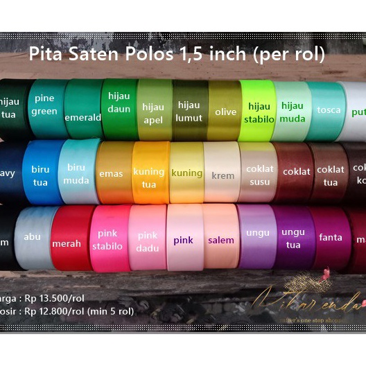 

TREND PRODUCT PSP93 Pita Saten Polos 15 inch per ROL