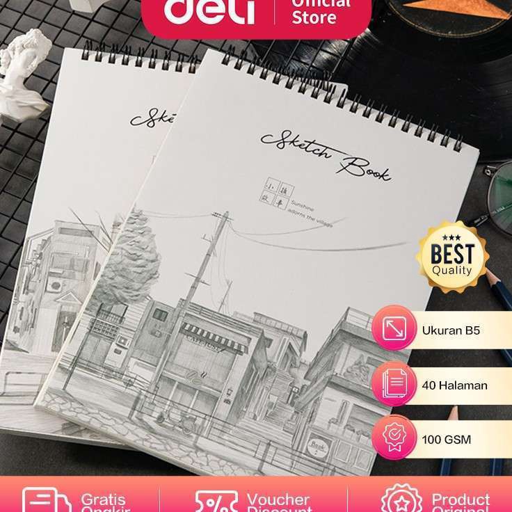 

BARU RESTOK Deli Buku Gambar Sketsa Size A4 B5 Vertikal 4 halaman 7362x