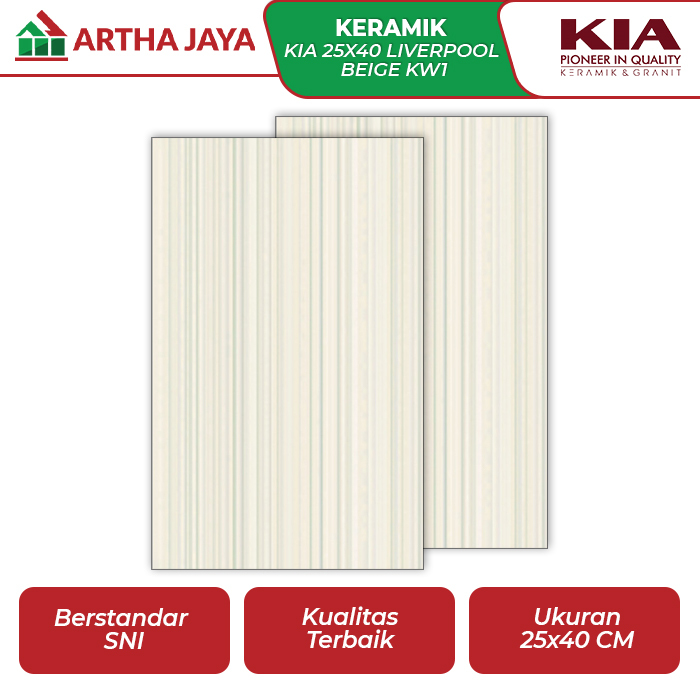 KIA 25X40 LIVERPOOL BEIGE KW1 - Keramik Dinding