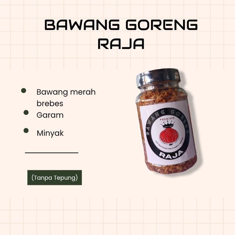 

BAWANG GORENG ASLI TANPA TEPUNG | TOPLES 300ML | BERAT 100GRAM