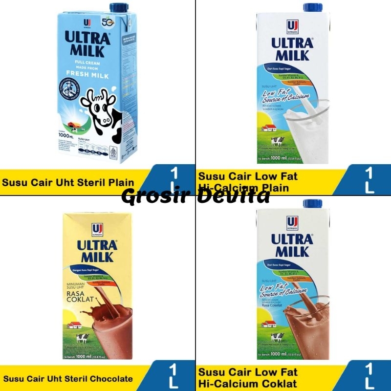 

UHT Ultra Milk 1 Ltr/1000ML Semua Rasa