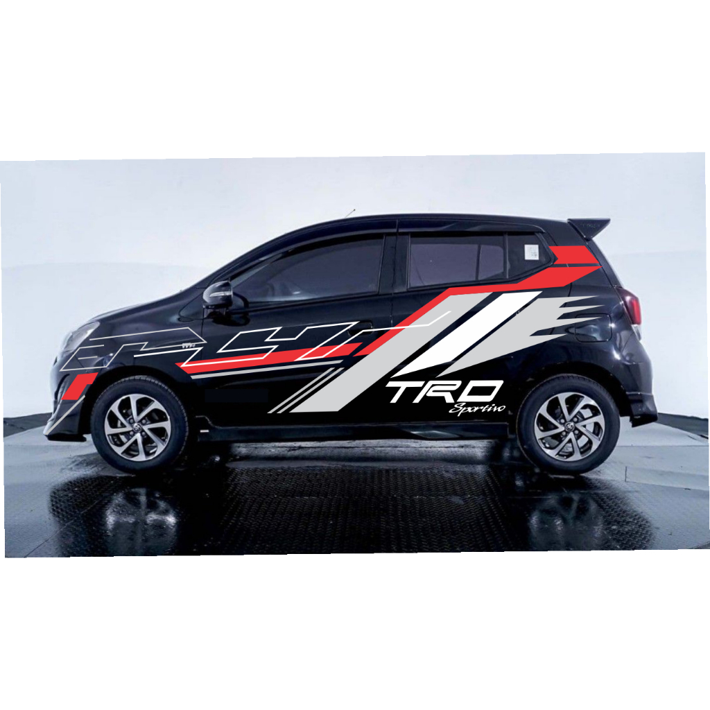 0722 Sticker Cutting mobil Agya Alya TRD sportivo terbaru cutting stiker mobil agya ayla