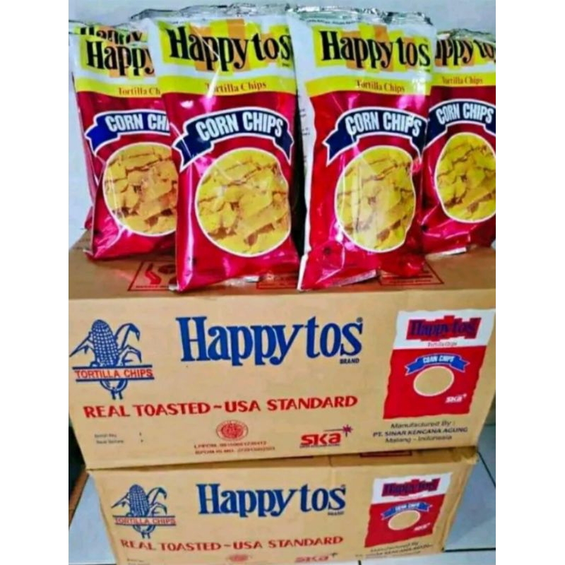 

Happy tos tortilla chip warna merah