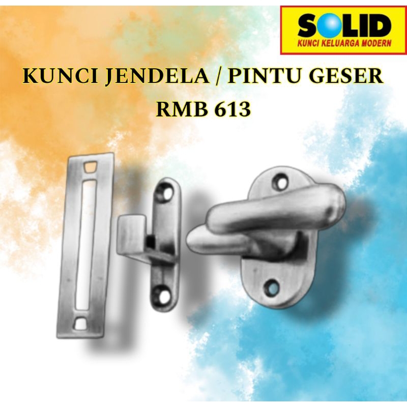 Kunci Jendela / Rambuncis SOLID RMB 613 / kunci pintu geser merk solid rmb 613