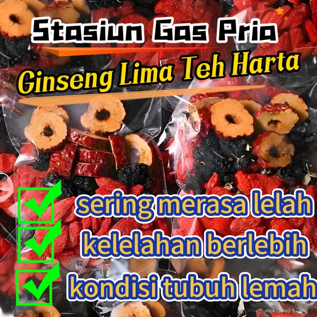 

Teh Lima Harta Ginseng Organik Alami