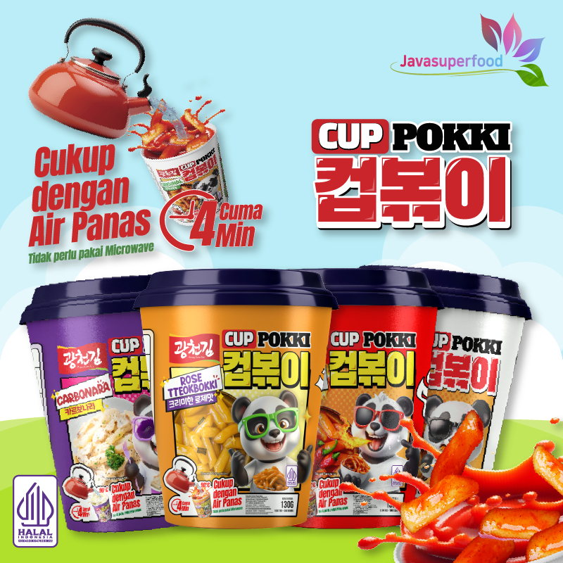 

CUP TOKPOKKI 130 GRAM / TTEOKPOKKI CUP / KOREAN SNACK / TOKPOKKI SIAP MAKAN / TOKPOKKI CUP / TOKPOKKI INSTAN / HALAL