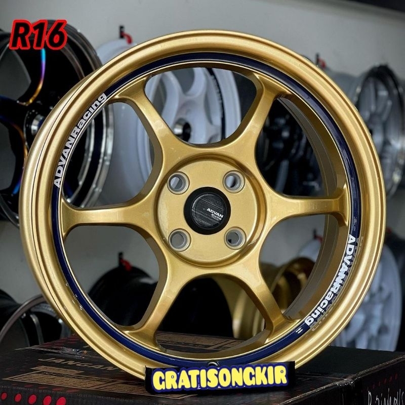 harga velg mobil racing R15 ADVAN RG1 LEBAR 6,5 ET 42 velg mobil ring 15 velg racing mobil import te