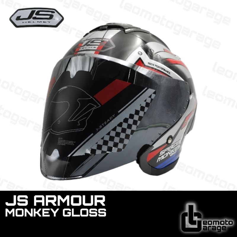 HELM JS ARMOR MONKEY HELM HALF FACE MONKEY GLOSS
