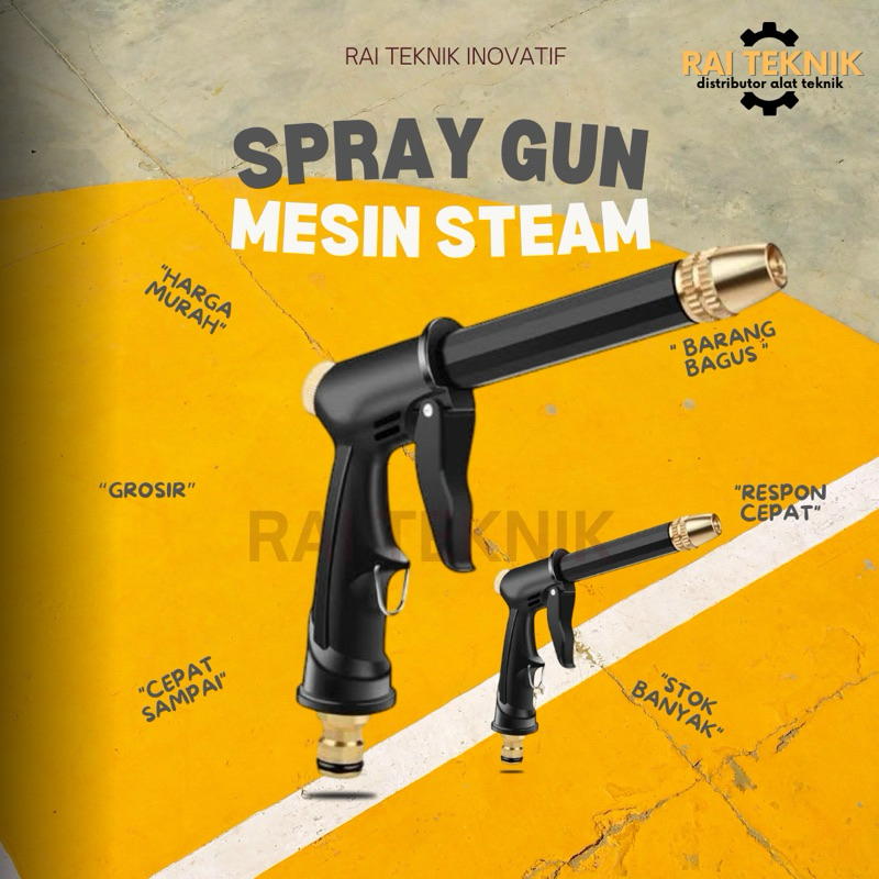 spraygun mesin steam semprotan air tekanan tinggi pistol semprotan air kepala mesin steam sprayer cu