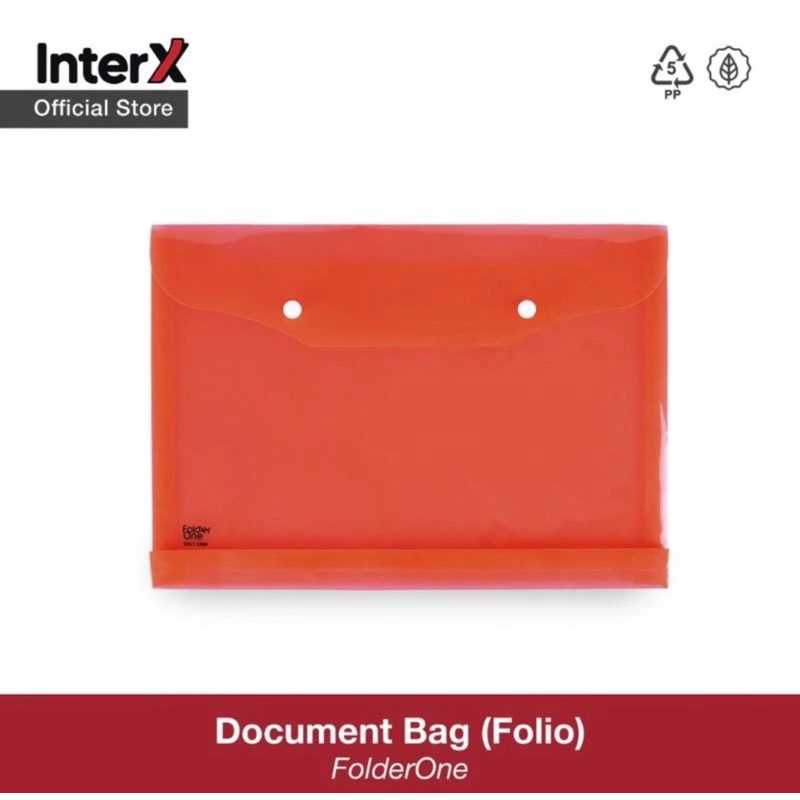 

Map Kancing 2 Spine (Map Plastik) Folio FC Folder One (Document Bag)