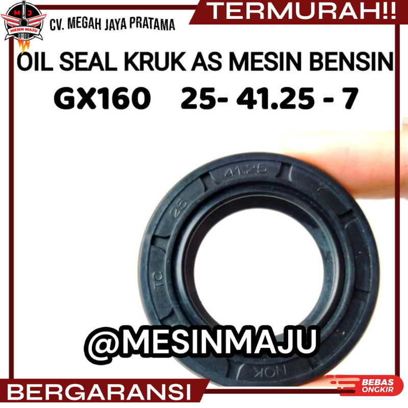 Oil Seal Sil Crankshaft Kruk As gx160 Mesin Honda Gx160 Gx200 25x41.25x7