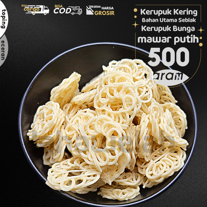 

Kerupuk MAWAR PUTIH 500g by Lahawelah