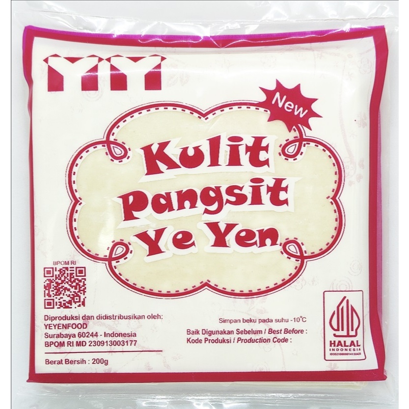 

YEYEN Kulit Pangsit (uk.10x10, 200gr)