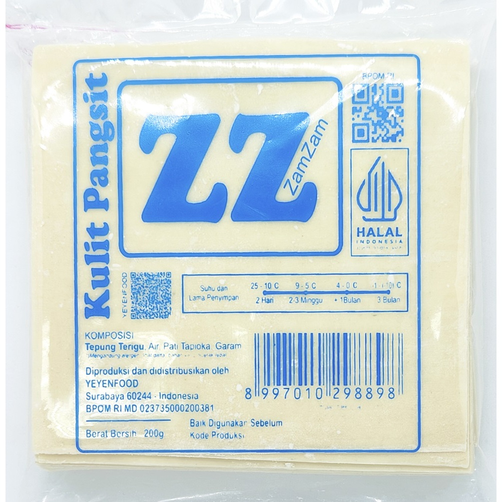 

ZamZam Kulit Pangsit (uk.10x10, 200gr)