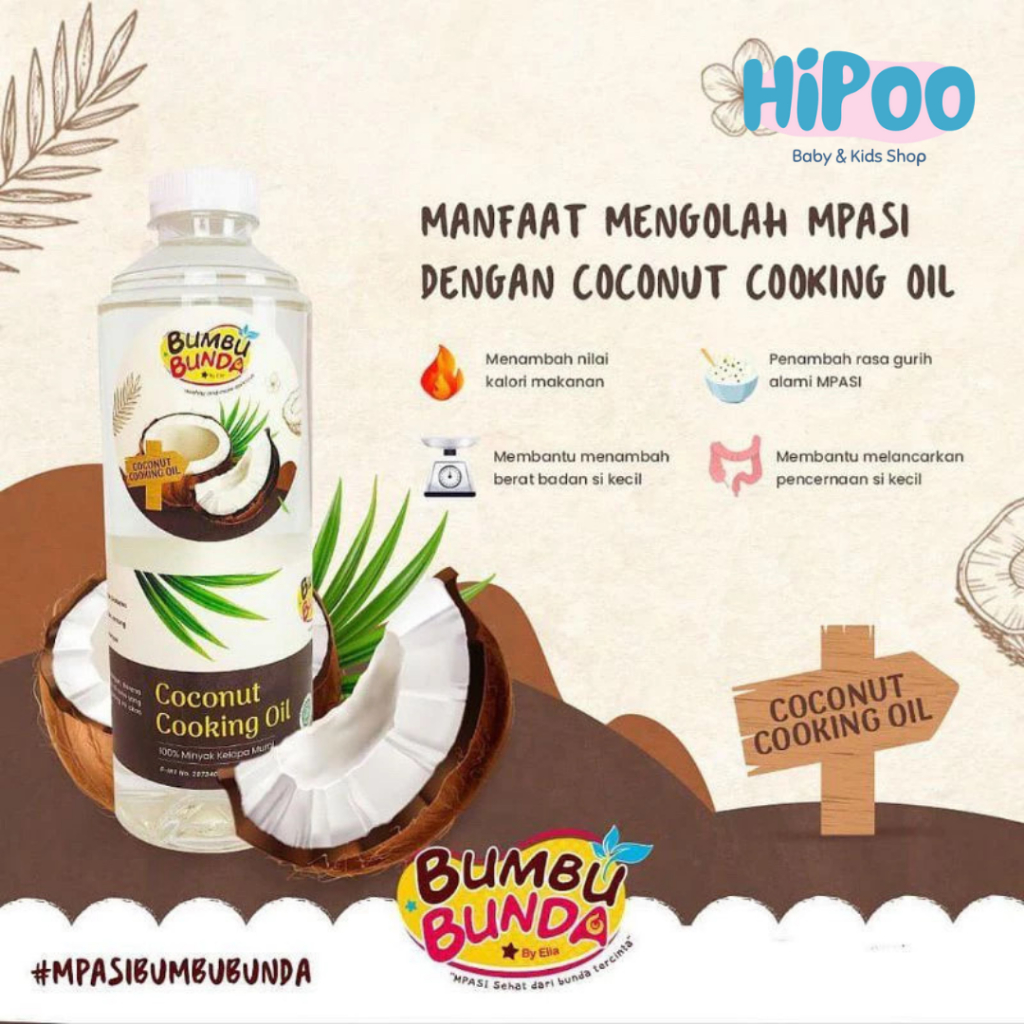 

Bumbu Bunda Elia Coconut Cooking Oil / Minyak MPASI / BB Booster MPASI / CCO / VCO / Lemak MPASI / Minyak Bayi