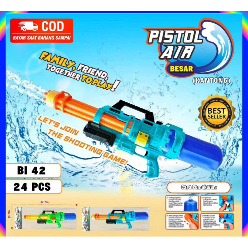 MAINAN ANAK PISTOL AIR UKURAN BESAR JUMBO / MAINAN ANAK PISTOLAN AIR JUMBO PROMO TERMURAH COD