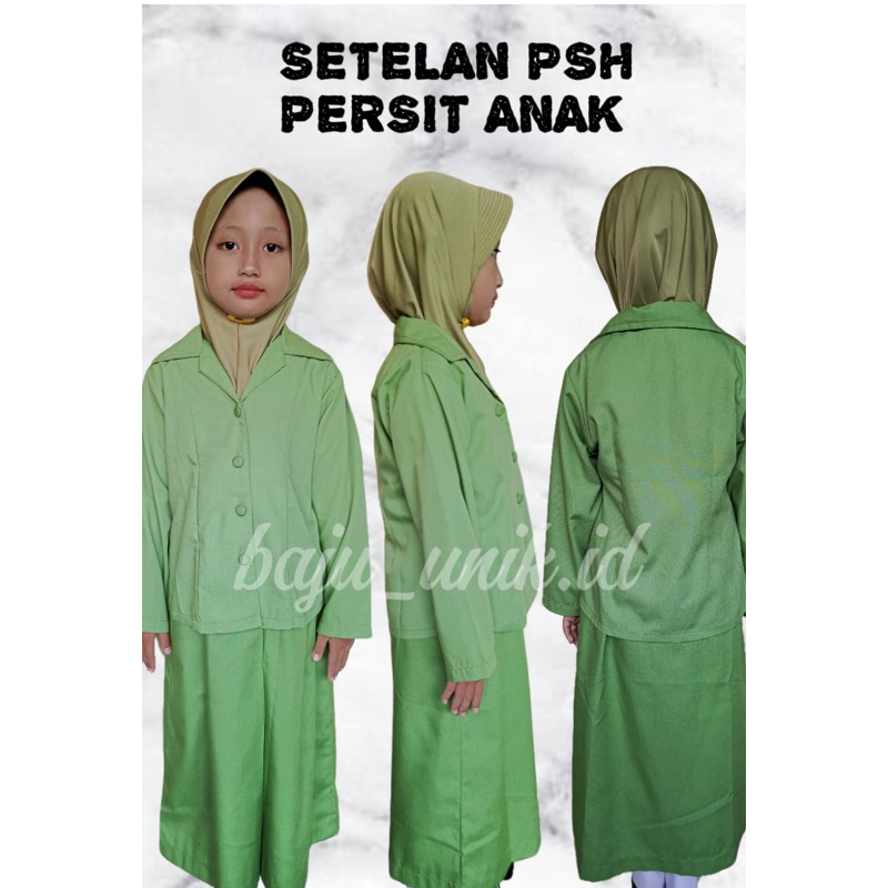 DISKON READY STOCK SETELAN PSH PERSIT ANAK/BAJU PERSIT ANAK/KOSTUM PERSIT ANAK/MUSLIM/PEREMPUAN
