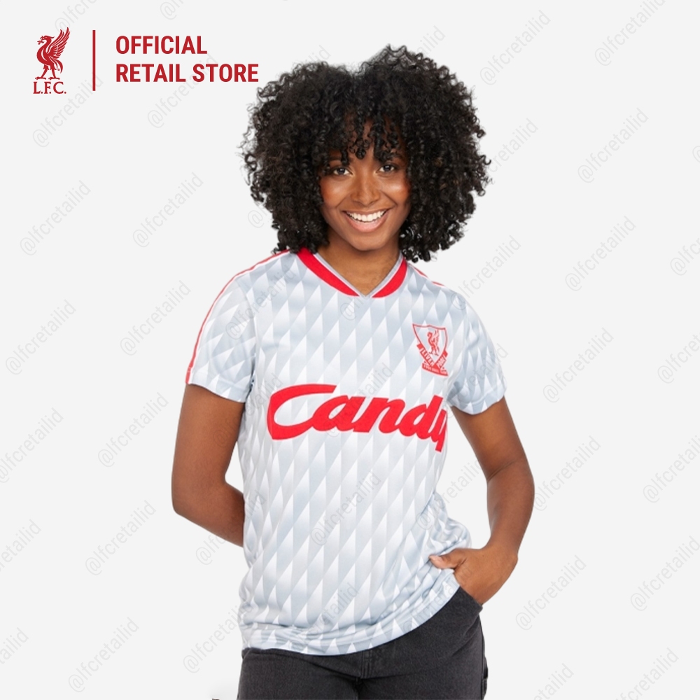 Liverpool FC Womens Retro Candy Away Shirt  - Official LFC Jersey Original Wanita
