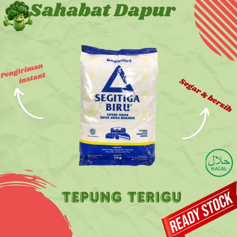 

Tepung terigu Segitiga Biru 1 kg - Sahabat Dapur Delivery