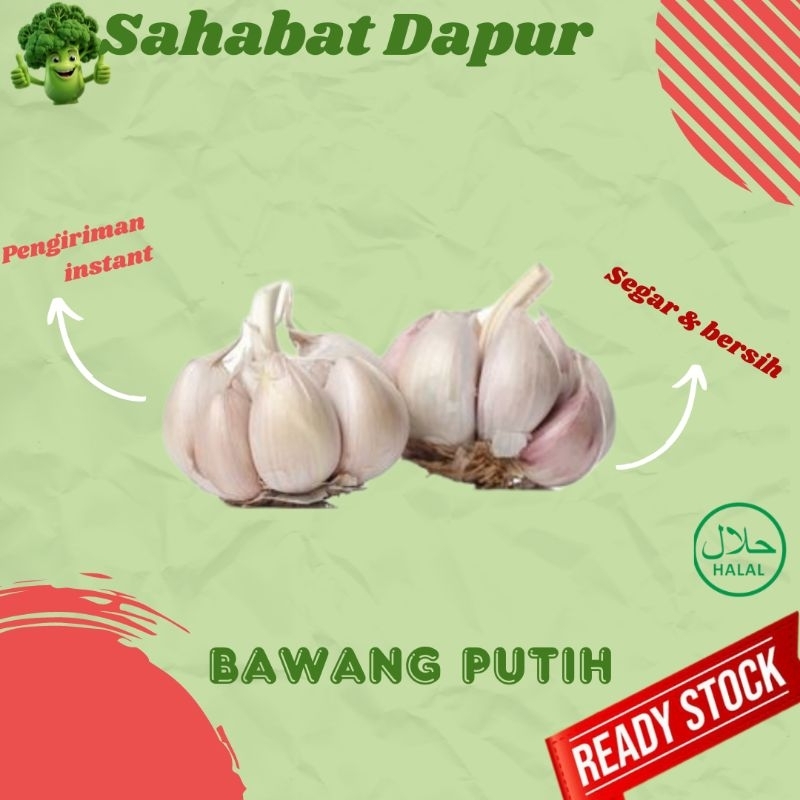 

Bawang putih - sayuran segar - Sahabat Dapur Delivery