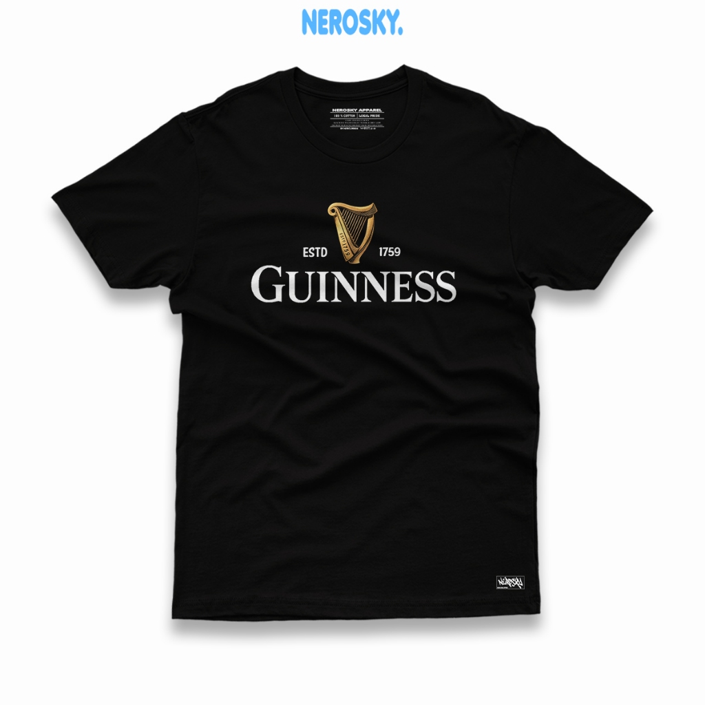 KAOS PRIA GUINNESS 24S PREMIUM COTTON COMBED TIPE 4