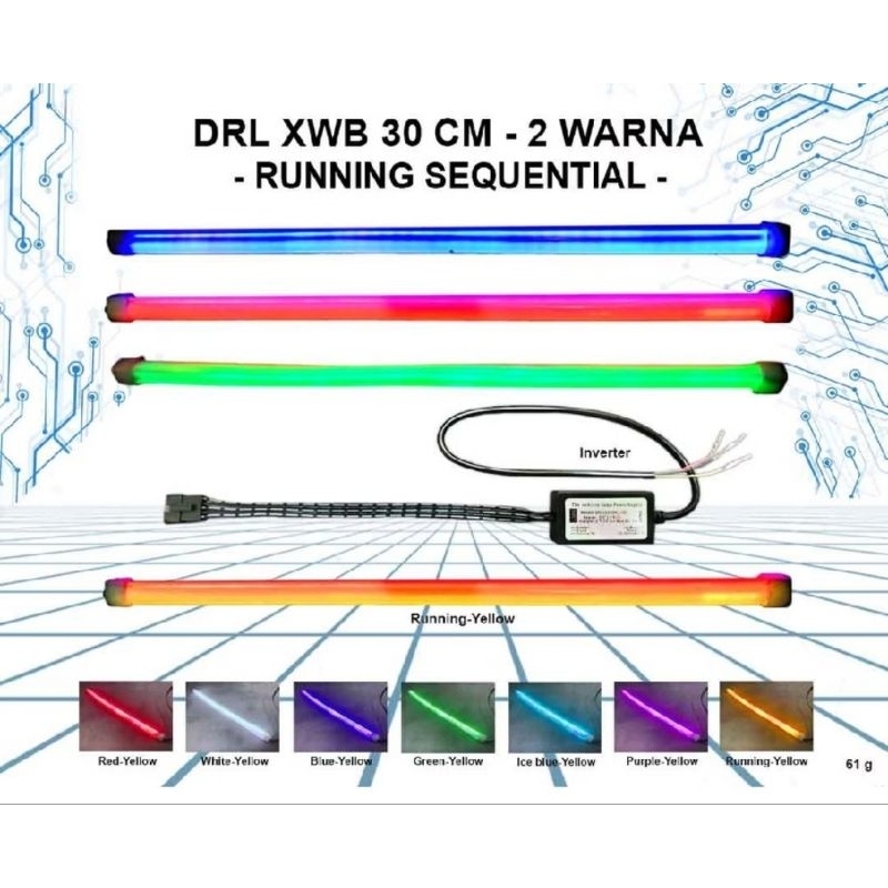 Lampuu Alis Drl XWB 30cm 2Mode Senja & Sein Runnig