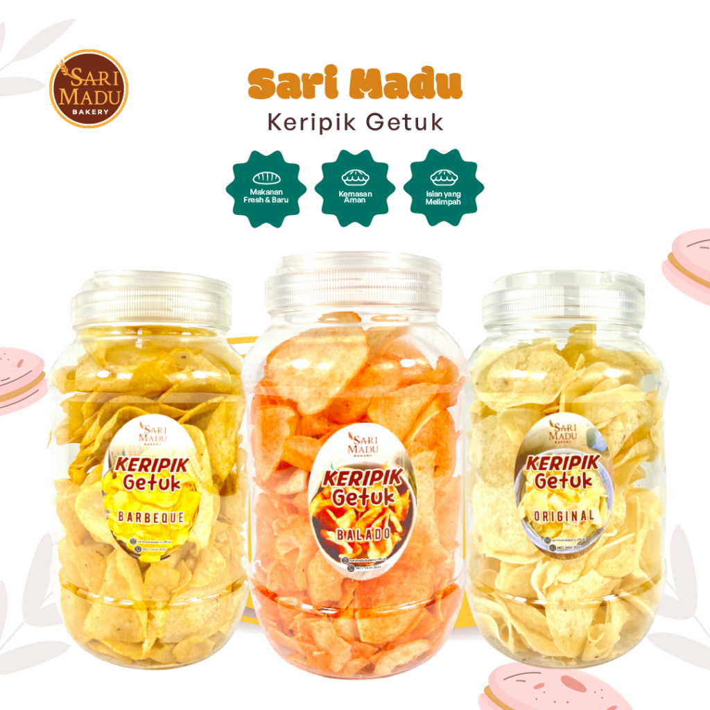 

Keripik Getuk Balado Barbeque Ori 6 Bulan Penyimpanan 1300 Ml By Sari Madu Bakery