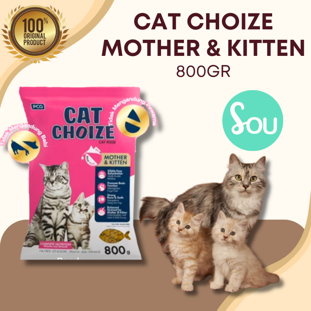 Cat Choize Mother & Kiten 800gr Cat Choise Moter & Baby Cat Choice Kitten Dry Food Makanan Kering Ku